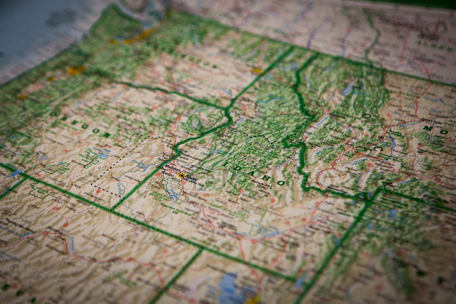 idaho topographic map