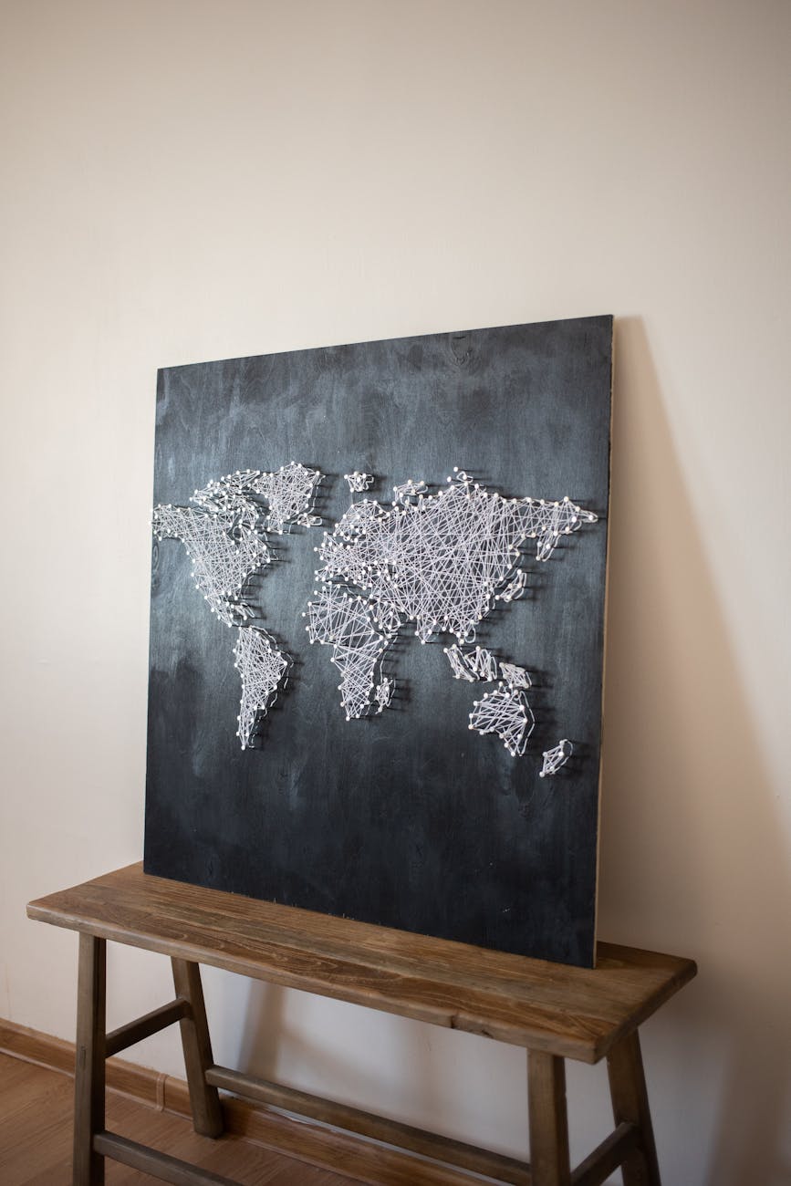 chalkboard on a wooden bench