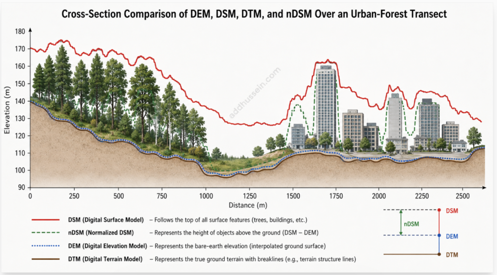 What Is a Digital Elevation Model in GIS? DEM, DSM, DTM Explained ...