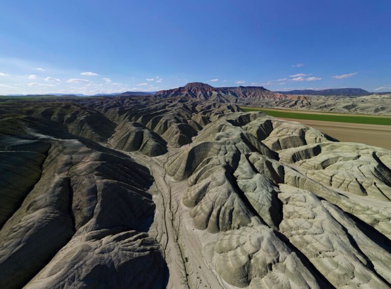 aerial view of rugged terrain in ankara turkey